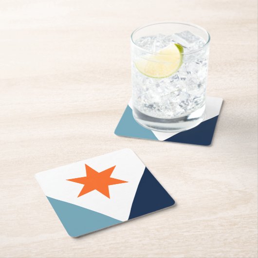 Vlag van Syracuse, New York Kartonnen Onderzetters (Insitu)