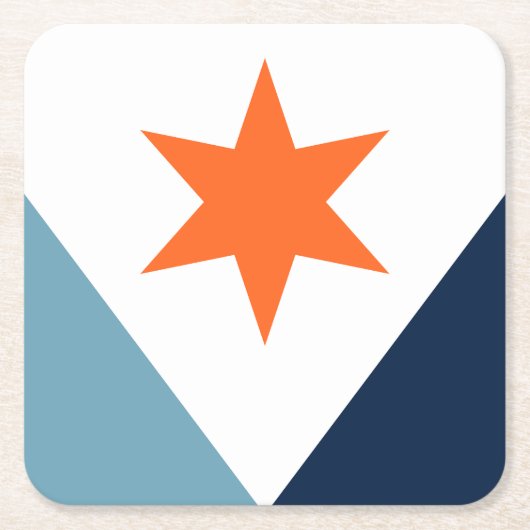 Vlag van Syracuse, New York Kartonnen Onderzetters (Voorkant)