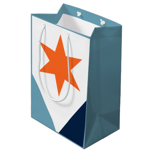 Vlag van Syracuse, New York Medium Cadeauzakje (Achterkant Gekanteld)