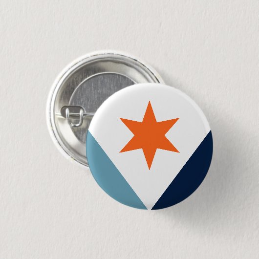 Vlag van Syracuse, New York Ronde Button 3,2 Cm (Voorkant /achterkant)