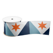 Vlag van Syracuse, New York Satijnen Lint (Spoel)