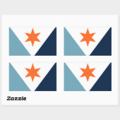 Vlag van Syracuse, NY Rechthoekige Sticker (Vel)