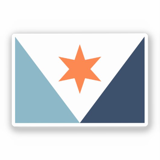 Vlag van Syracuse, NY Sticker (Voorkant)