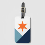 Vlag van Syracuse - verticaal, NY Bagagelabel (Voorkant (verticaal))