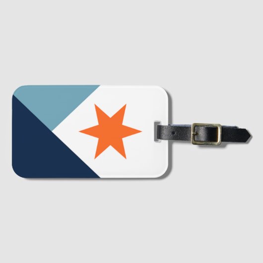 Vlag van Syracuse - verticaal, NY Bagagelabel (Voorkant (horizontaal))
