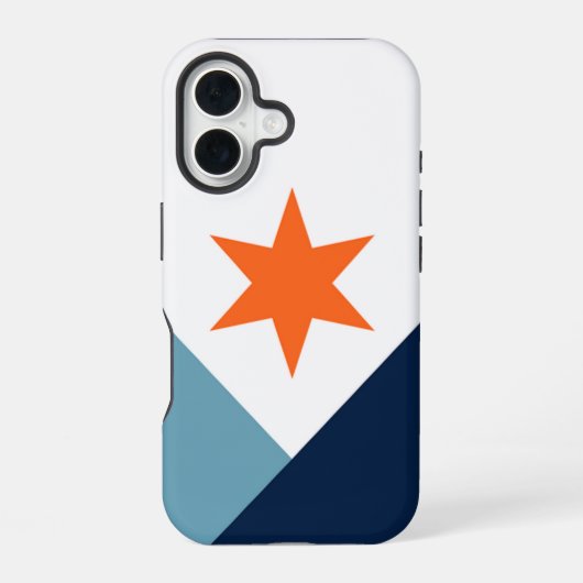 Vlag van Syracuse - verticaal, NY iPhone 16 Hoesje (Achterkant)