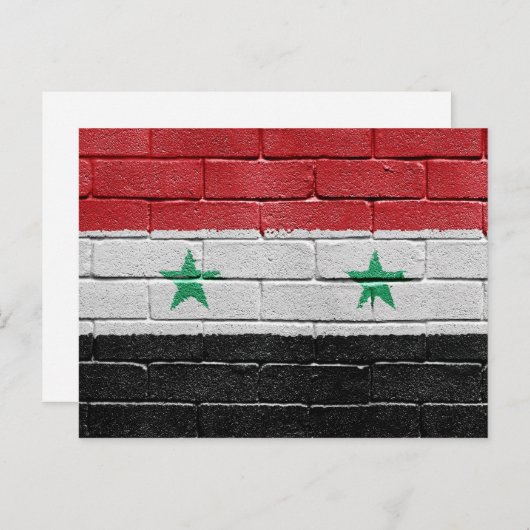 Vlag van Syrië Briefkaart (Voorkant / Achterkant)