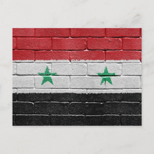 Vlag van Syrië Briefkaart