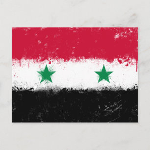 Vlag van Syrië Briefkaart