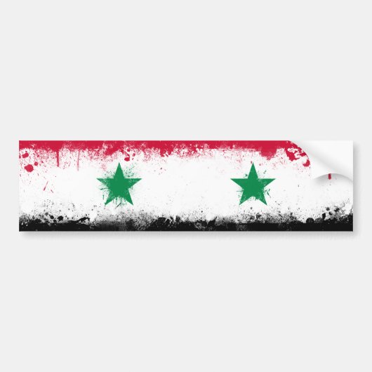 Vlag van Syrië Bumpersticker (Voorkant)