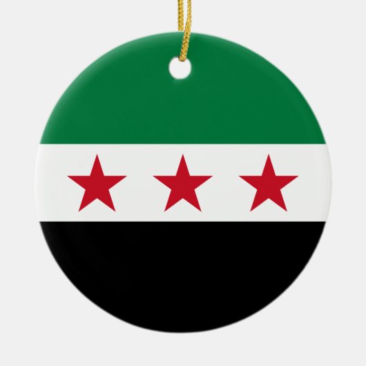 Vlag van Syrië (december 2024) Keramisch Ornament (Voorkant)