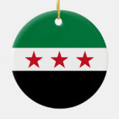Vlag van Syrië (december 2024) Keramisch Ornament (Achterkant)