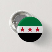 Vlag van Syrië (december 2024) Ronde Button 3,2 Cm (Voorkant /achterkant)