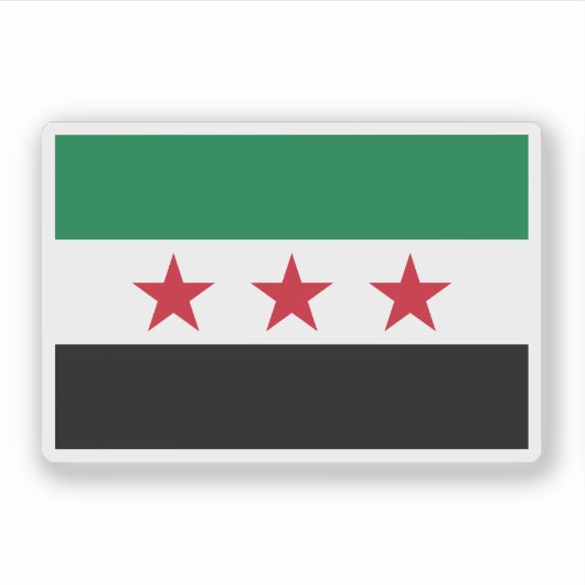 Vlag van Syrië (december 2024) Sticker (Voorkant)