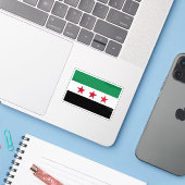 Vlag van Syrië (december 2024) Sticker (Laptop met iPhone)