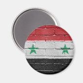 Vlag van Syrië Magneet (Voorkant / Achterkant)