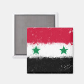 Vlag van Syrië Magneet (Voorkant / Achterkant)