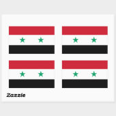 Vlag van Syrië Rechthoekige Sticker (Vel)