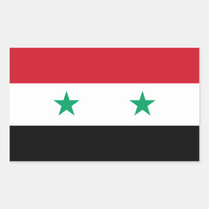 Vlag van Syrië Rechthoekige Sticker