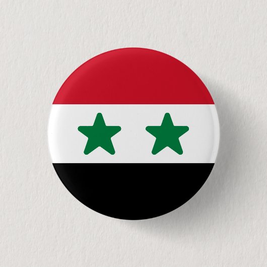 Vlag van Syrië Ronde Button 3,2 Cm (Voorkant)