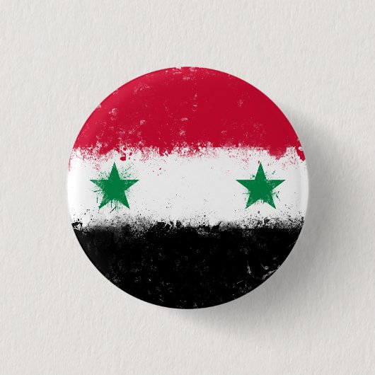 Vlag van Syrië Ronde Button 3,2 Cm (Voorkant)