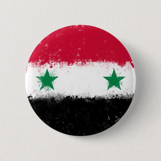 Vlag van Syrië Ronde Button 5,7 Cm (Voorkant)