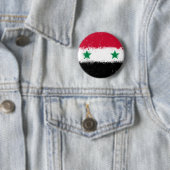 Vlag van Syrië Ronde Button 5,7 Cm (In situ)