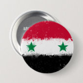 Vlag van Syrië Ronde Button 7,6 Cm (Voorkant /achterkant)