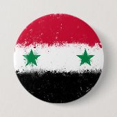 Vlag van Syrië Ronde Button 7,6 Cm (Voorkant)