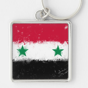 Vlag van Syrië Sleutelhanger