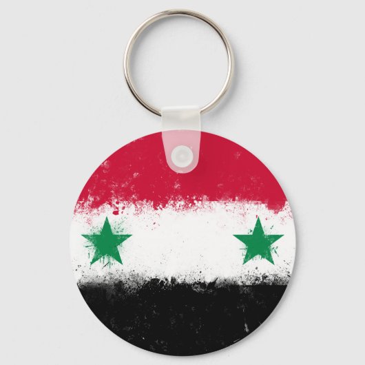 Vlag van Syrië Sleutelhanger (Voorkant)