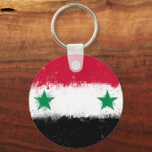 Vlag van Syrië Sleutelhanger (Voorkant)