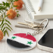 Vlag van Syrië Sleutelhanger (Voorkant Rechts)