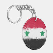Vlag van Syrië Sleutelhanger (Voorkant Links)