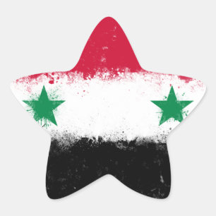 Vlag van Syrië Ster Sticker