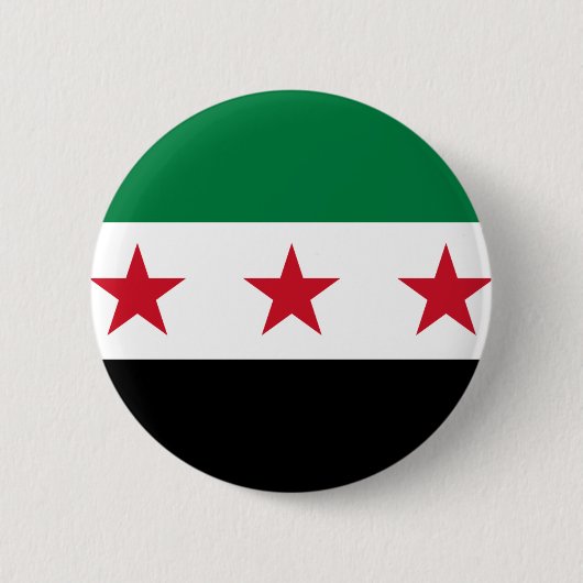 Vlag van Syrië - Syrische onafhankelijkheidsvlag Ronde Button 5,7 Cm (Voorkant)