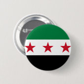 Vlag van Syrië - Syrische onafhankelijkheidsvlag Ronde Button 5,7 Cm (Voorkant /achterkant)