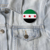 Vlag van Syrië - Syrische onafhankelijkheidsvlag Ronde Button 5,7 Cm (In situ)