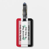 Vlag van Syrische Easy ID Personal Bagagelabel (Achterkant verticaal)