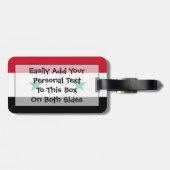 Vlag van Syrische Easy ID Personal Bagagelabel (Achterkant horizontaal)