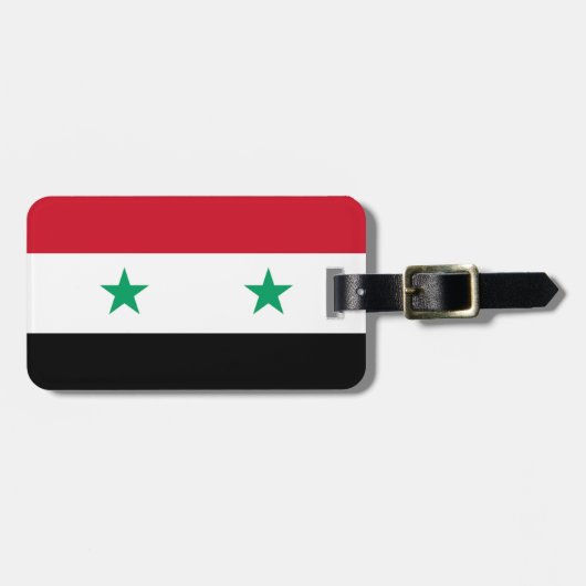 Vlag van Syrische Easy ID Personal Bagagelabel (Voorkant horizontaal)