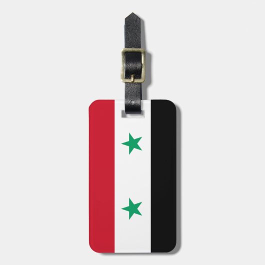 Vlag van Syrische Easy ID Personal Bagagelabel (Voorkant verticaal)