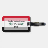 Vlag van Syrische Easy ID Personal Bagagelabel (Achterkant horizontaal)