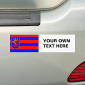 Vlag van Szczecin Bumpersticker (Op auto)