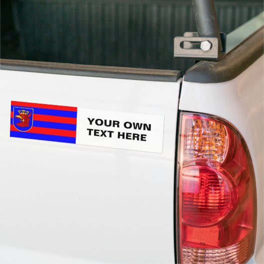 Vlag van Szczecin Bumpersticker (Op Truck)