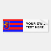 Vlag van Szczecin Bumpersticker (Voorkant)