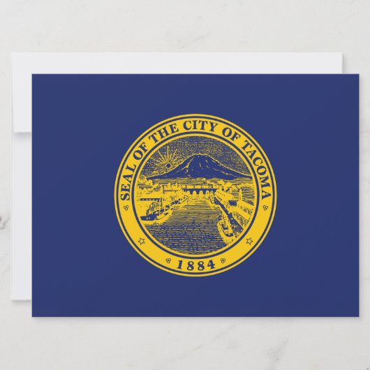 Vlag van Tacoma (Washington City) Kaart (Voorkant)