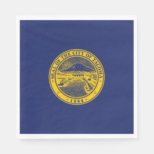 Vlag van Tacoma (Washington City) Servet (Voorkant)
