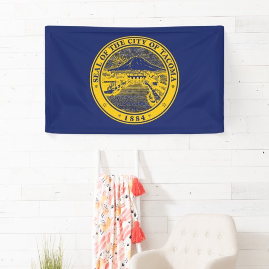 Vlag van Tacoma (Washington City) Spandoek (Insitu)