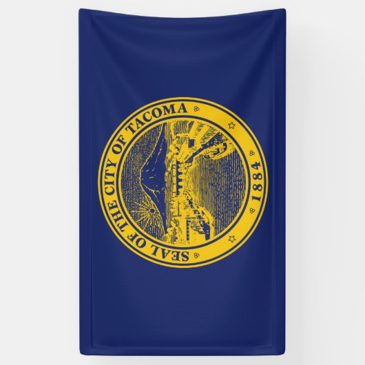 Vlag van Tacoma (Washington City) Spandoek (Verticaal)